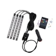 thumbnail image 3 of Riwesomey Tiras de luces LED para coche que cambian de Color debajo del tablero, lámpara de ambiente, decoración Multicolor activada por sonido, puerto Type2 NO2 Riwesomey VI015237-04B, 3 of 6