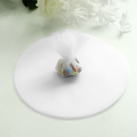 Efavormart 25pcs/ pk 9" Tulle Circles For Party Decorations Banquet Event Sewing DIY Crafts Fabrics Sewing - White