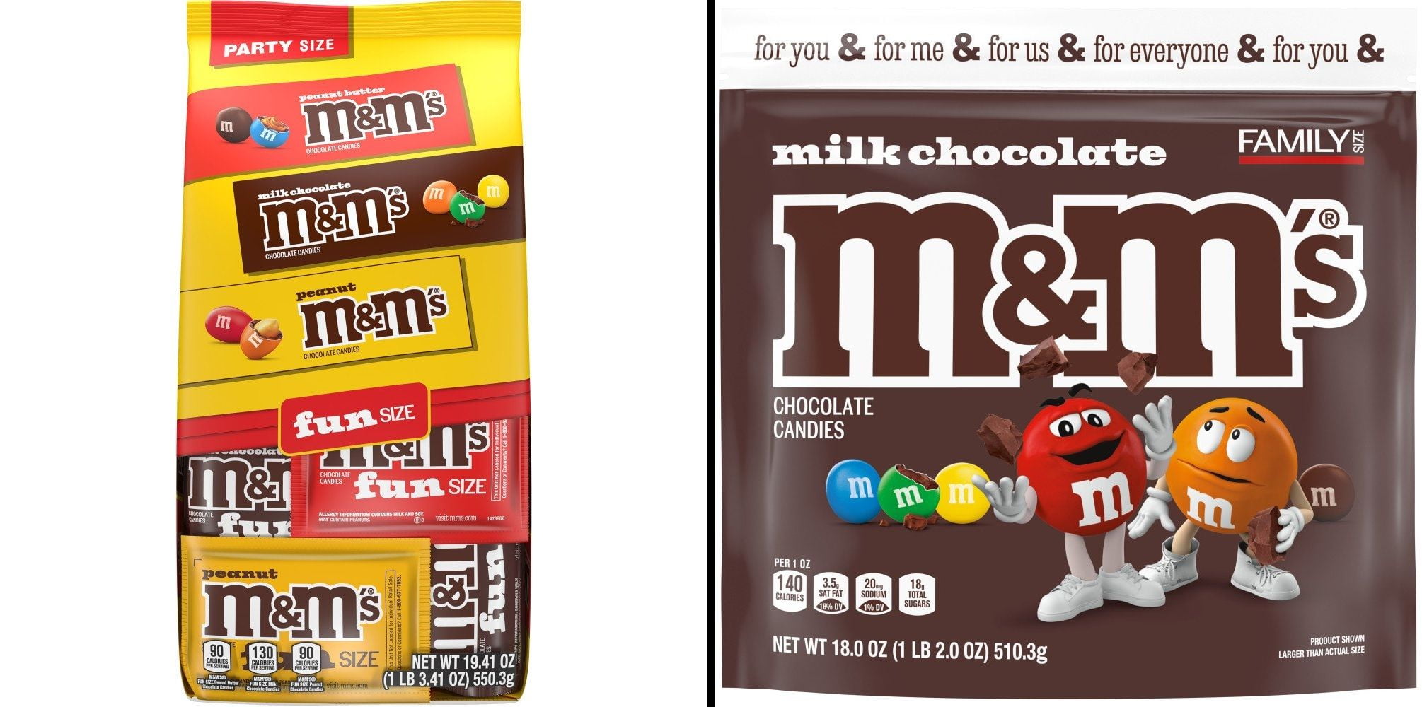 M&M's Almond Milk Chocolate Candy, Sharing Size Packs, 2.83 Ounce