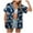 Dark Blue, variant on TOWMUS Women's Plus Size Hawaiian Shirts Short Sleeve Casual Floral Button Down Shirt Tropical Beach Blouse Summer Top