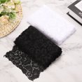 thumbnail image 5 of Uxcell 6" Wide 5 Yard Lace Ribbon Floral Pattern Black Lace Trim Ribbon, 5 of 5