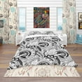 thumbnail image 2 of Designart 'Monochrome Abstract Floral Pattern' Bohemian & Eclectic Bedding Set - Duvet Cover & Shams, 2 of 4
