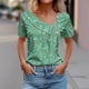 thumbnail image 5 of Top de Verano Mujeres Cuello en V Casual Top de Manga Corta, Ligera Primavera Y Blusa de Verano para las Mujeres, 5 of 5