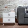 thumbnail image 2 of ACME Elms Nightstand in White & Chrome, 2 of 2
