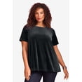 thumbnail image 2 of Roaman's Women's Plus Size Velour Swing Tee, 2 of 5