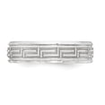 thumbnail image 3 of 925 Sterling Silver Beveled Edge 6mm Brushed Fancy Band Ring Size 13.5 -  Jewelry Gift for Mom, 3 of 6