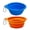 Blue + Orange, variant on MEGICOT 2-Pack 600ML Collapsible Dog Bowl, Foldable Expandable Cup Dish for Pet Cat Food Water Feeding Portable Travel Bowl with Carabiner