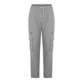 thumbnail image 4 of Baseball Pants Men Casual Sports Zipper Drawstring Straight Leg Cargo Full Length Pants, 4 of 6