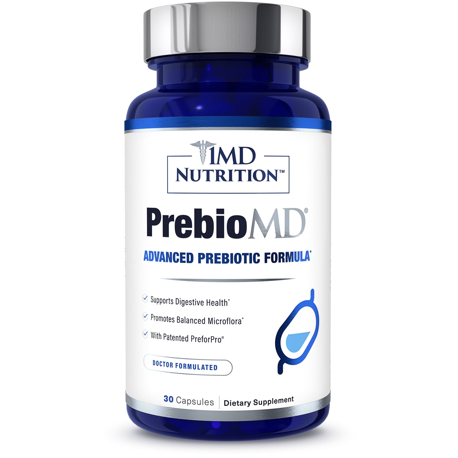 1MD Nutrition PreBioMD - Prebiotic with PreforPro® | Support Healthy Digestion and Beneficial Bacteria