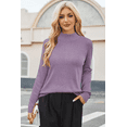 thumbnail image 6 of Arach&Cloz Women's Wool Blend Fall Sweaters Mock Neck Business Casual Outfits, 6 of 6