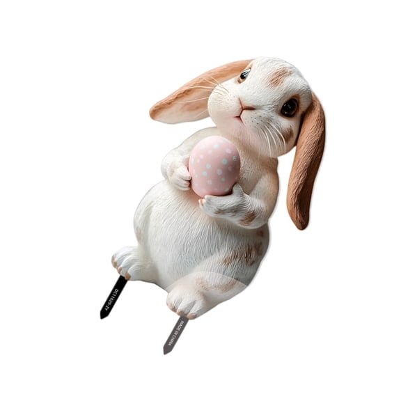 Colorful Rabbits and Eggs Garden Stake for Seasonal Festivities Decorative Easters Lawns Decoration Outdoor Ornament