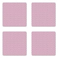 thumbnail image 1 of Colorful Coaster Set of 4, Hand Drawn Style Paintbrush Geometric Ornament with Rough Stained Texture Effect, Square Hardboard Gloss Coasters, Standard Size, Multicolor, by Ambesonne, 1 of 2