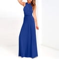 thumbnail image 6 of gljltg Women's Solid Color Multi Wearing Multi Rope Backless Sexy Bandage Long Skirt Sleeveless One Shoulder Dress Suitable for Casual, Daily, Birthday, Dating, Dance Performance, Party, 6 of 9