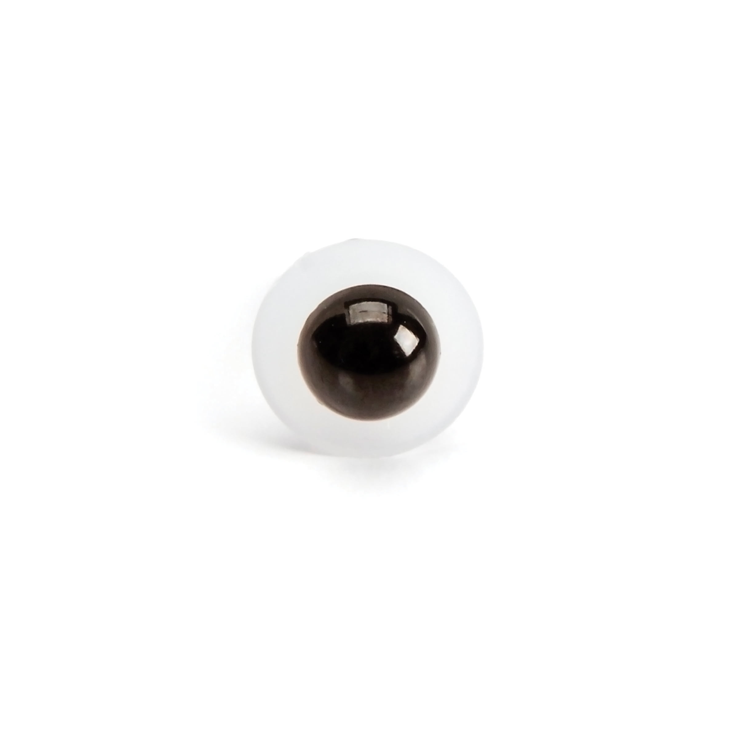 Darice Solid Black Eyes with Plastic Washers, 6mm, 50 Pairs