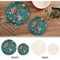thumbnail image 4 of GZHJMY Flowers and Birds Trivets Pot Holders Set of 2, Hot Pads 7.09"+9.45",Table Mats,Placemats Set for Cooking and Baking, Cotton Braided Hot Pads, 4 of 7