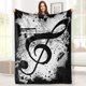 thumbnail image 1 of LHSHID Throw Blankets Music Note Gift Double Sided Premium Soft Blanket for Adult Kids Lightweight Cozy Flannel Musical Gifts Blanket for Bed Sofa Home Office Arts Decor, 1 of 7
