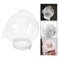 thumbnail image 3 of Miangastore Cat Muzzle 1Set Breathable Transparent Round Abs Helmet for Kittens Recovery Aid Prevent Chewing, 3 of 9