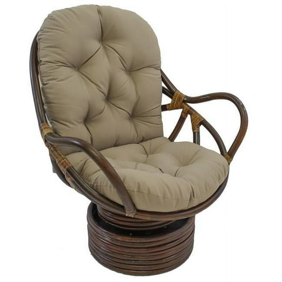Swivel Rocker with Twill Cushion, Toffee