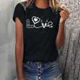 thumbnail image 2 of Camisetas con estampado de letras y cuello redondo de verano para mujer, blusas femeninas cómodas y elegantes, Tops OAVQHLG3B Store lin121212, 2 of 5