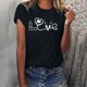 thumbnail image 2 of Camisetas con estampado de letras y cuello redondo de verano para mujer, blusas femeninas cómodas y elegantes, Tops OAVQHLG3B Store lin121212, 2 of 5