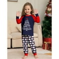 thumbnail image 4 of Matching Family Pajamas Sets Christmas PJ's Letter Plaid Printed Long Sleeve Tee and Bottom Loungewear or One-Piece Jumpsuit, 4 of 9