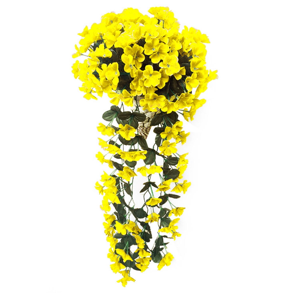 Best Choice Artificial Flower Vine Wall Mounted Hanging Floral Decor Artificial Violet Vine Home