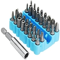FACEGA 33 Piece Tamper Proof Security Screwdriver Bit Set with Magnetic Bit Holder and Torx and Tri-Wing Hex Wrench