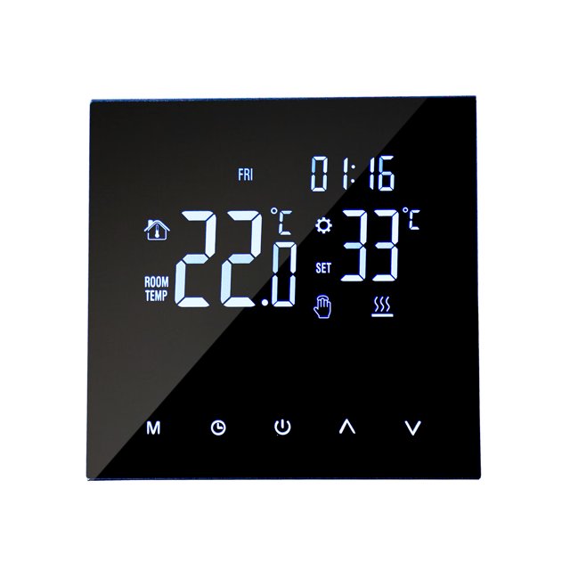 Termostato de calefacción inteligente Controlador de temperatura digital Pantalla táctil Pantalla L Tomshoo Termostato