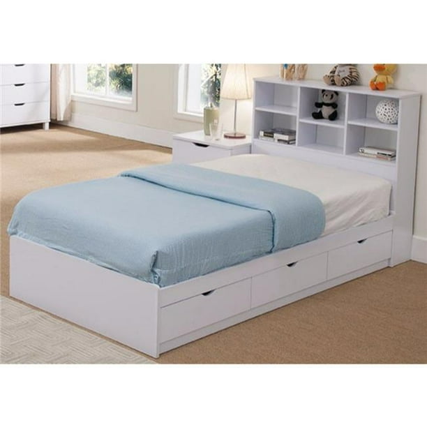 Sophisticated Snow White Twin Size Chest Bed With 3 Drawers Walmart Com Walmart Com