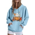 thumbnail image 5 of Womens Oversized Hoodie Sweatshirts Long Sleeve Halloween Hoodies with Pocket Fleece Lined Loose Graphic Sweat Shirts Khaki, M, 5 of 5