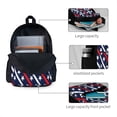 thumbnail image 4 of Zufioo Patriotic Star Pattern Adult Backpack,Wear-resistant and Breathable Multi-pocket Backpack, Suitable for Travel, Business and Outdoor Activities, 4 of 9