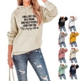 thumbnail image 4 of Sudadera con capucha de manga larga con cordón, holgada, cómoda, diseño de patrón de letras, sudadera de poliéster para mujer para uso diario, 4 of 6