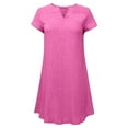thumbnail image 5 of CHOK Robe Grande Taille pour Femmes Mode Ample Col en V Été Manches Courtes Coton et Lin Robe Noire P en Liquidation, 5 of 5