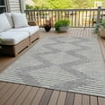 thumbnail image 6 of Addison Rugs Chantille Indoor/Outdoor Transitional Geometric Gray Washable Rectangle Rug, 5' x 7'6", 6 of 6