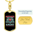 thumbnail image 3 of Being a Mom Grandma  Stainless Steel or 18k Gold Premium Swivel Dog Tag Keychain, 3 of 16