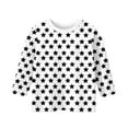 thumbnail image 4 of breaise Girls 3/4 Sleeves T-Shirt Kids Casual Stars Print Cute Tunic Tops Loose Comfy Soft Tees Blouses 3-12 Years, 4 of 4