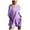 Purple, variant on Women Summer Oversized Tee Romper Backless Loose Polyester Beach Casual