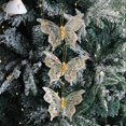 thumbnail image 3 of Diconna 3Pcs Artificial Butterflies Christmas Tree Butterfly Decorations with Clips Glitter Mesh Butterflies for Holiday Crafts, 3 of 7
