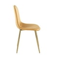 thumbnail image 2 of Pebble Contemporary Chair in Gold Steel and Yellow Velvet by LumiSource - Set of 2, 2 of 4