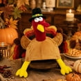 thumbnail image 4 of Stupid Plush Turkey Hat with Colorful Feathers, 3D Novelty Thanksgiving Headwear, Funny Cosplay Costume Cap for Turkey Trot & Dress Up Party, 4 of 5