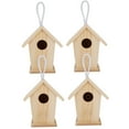 thumbnail image 3 of Mini nidos de madera para pájaros - Juego de 4 para jardín y balcón, 3 of 10