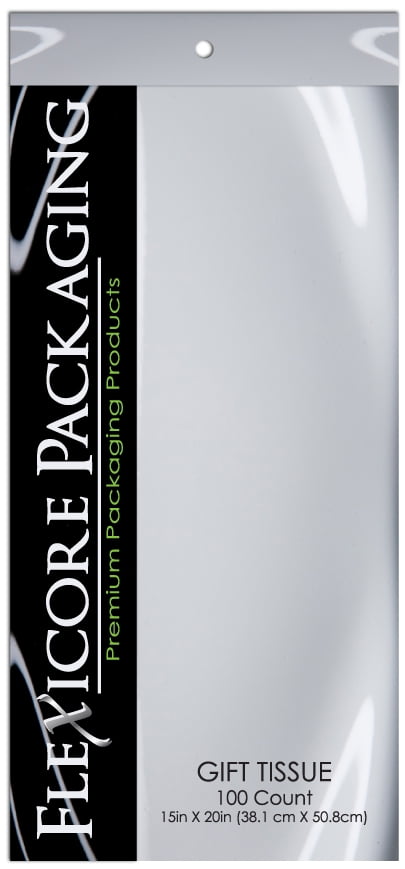 White Gift Wrap Tissue Paper 15in X 20in - 100 Sheets