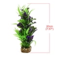 thumbnail image 3 of Planta Decorativa Decoración Acuario Terrario Plástico Tanque Hábitat para Los Reptiles Verde Púrpura 11 x 8 x 20 cm/4.33x 3.15x 7.87, 3 of 4