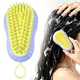 thumbnail image 2 of Head Massager Head Cleaner Scalp Massage Comb,Hair Scalp Scrubber Massager Brush,Head Exfoliator Shower Shampoo Comb,Shower Head Scrubber,Plastic Scalp Brush for Hair Growth & Dandruff Removal,Purple, 2 of 4