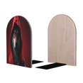 thumbnail image 2 of Easygdp Mysterious Hooded Wolf 2 Pcs Bookend Large Capacity Office Book Ends for Home Office Library School Study Decoration, 2 of 8