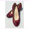 thumbnail image 2 of Isaac Mizrahi 'Kaley' Heels Dark Red Quilted Leather Cap-toe Pumps 8.5M, 2 of 2