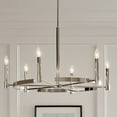 thumbnail image 6 of 6 Light Large Chandelier in Soft Contemporary Style-20 inches Tall and 34 inches Wide-Black Finish Bailey Street Home 147-Bel-4436013, 6 of 10