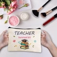 thumbnail image 5 of Teacher Makeup Bags for Women Travel Cosmetic Bag with Zipper Pouch Tool Multi Purpose Case Toiletry Packing Purse Survival Organizer for 10x7Inch Colorful, 5 of 9