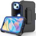 thumbnail image 5 of Xhy Compatible with iPhone 13 Case, Heavy Duty Hard Shockproof Armor Protector Case Cover for iPhone 13 Phone Case (Black+Dark Blue), 5 of 7