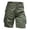 ZA-Army Green shorts men, variant on Men's Outdoor Cargo Shorts Flat Front Baggy Shorts with Multi Pockets Solid Color Lightweight Hiking Shorts Khaki 42